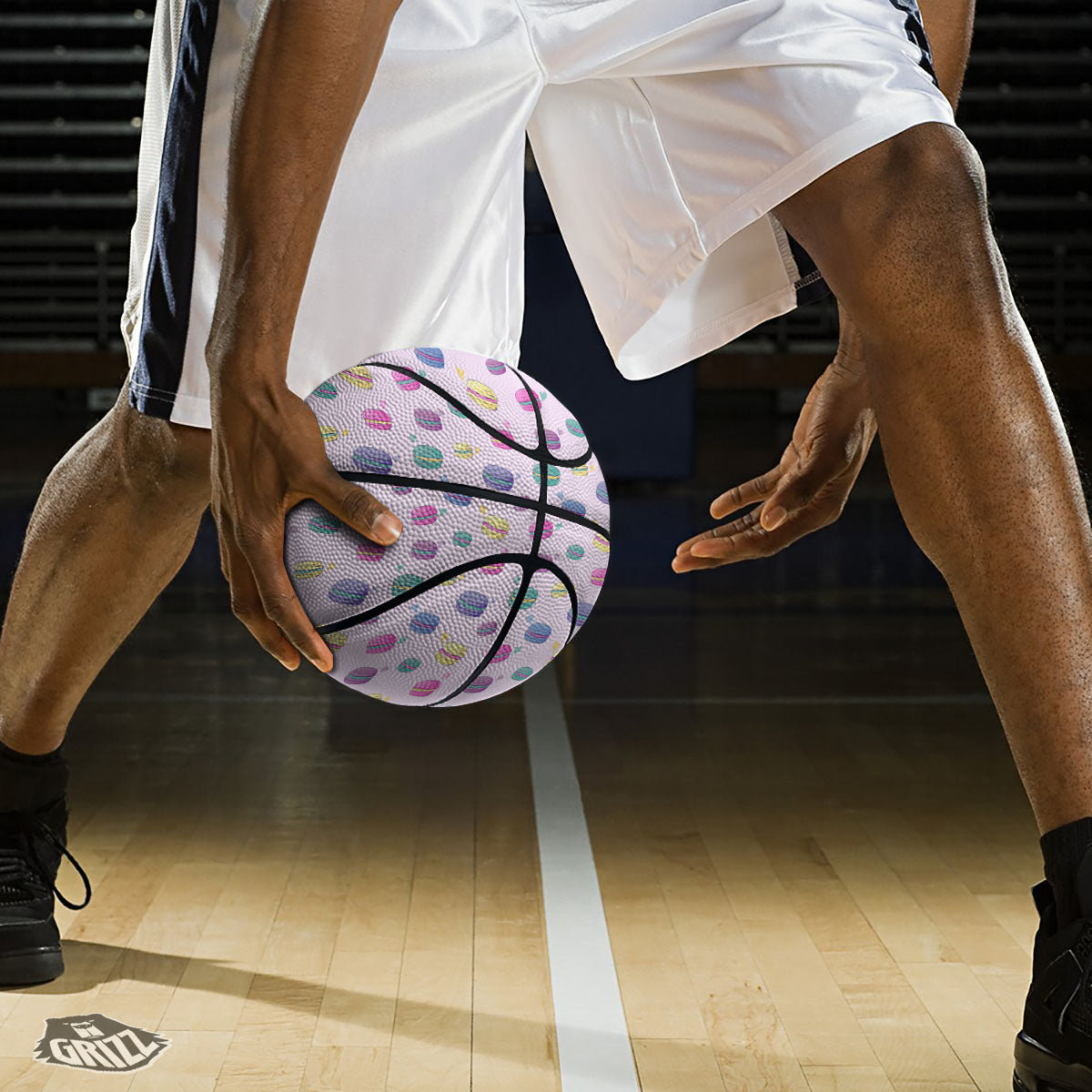 Optical Illusion Neon Psychedelic Basketball