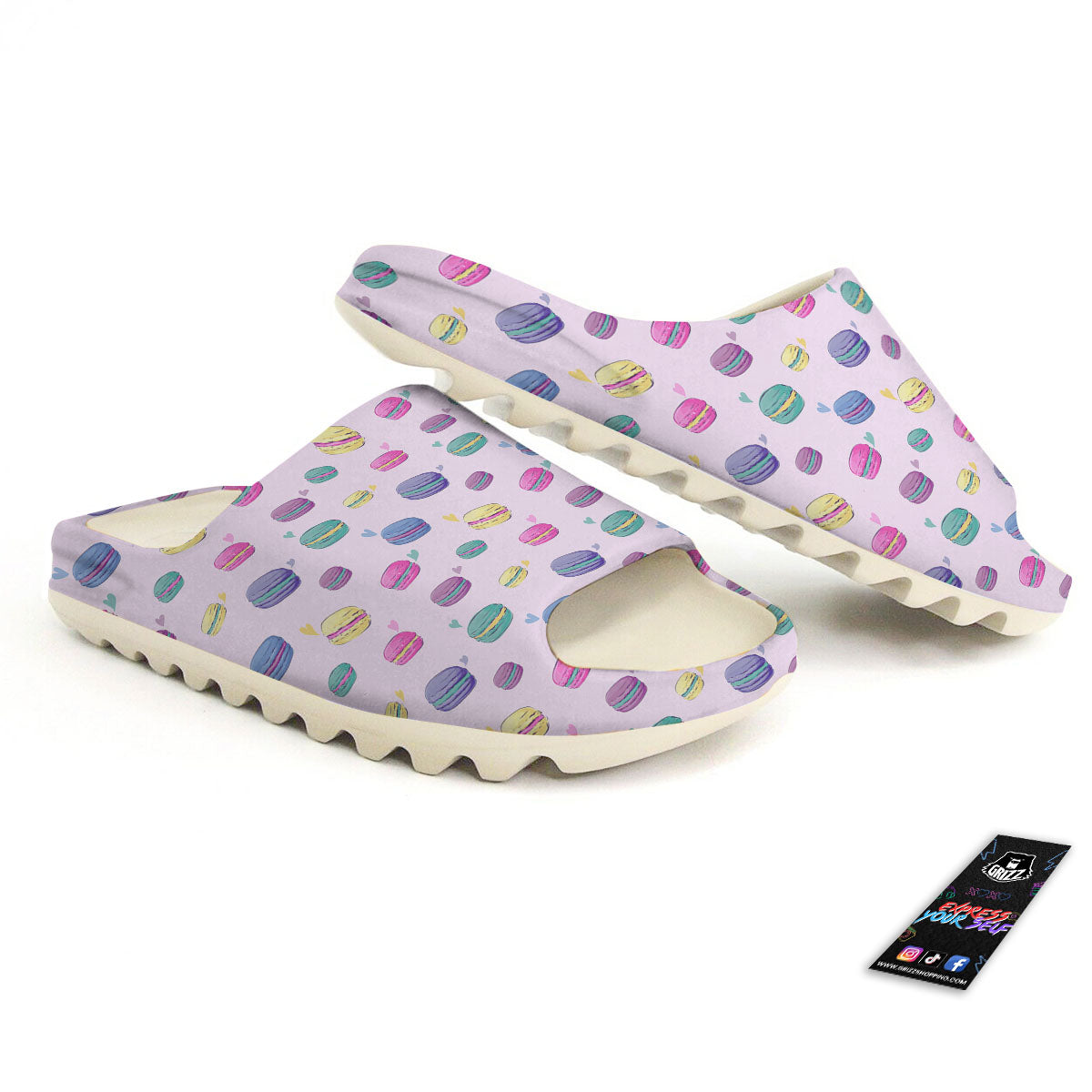 Macaron Print Pattern Sandals-grizzshop