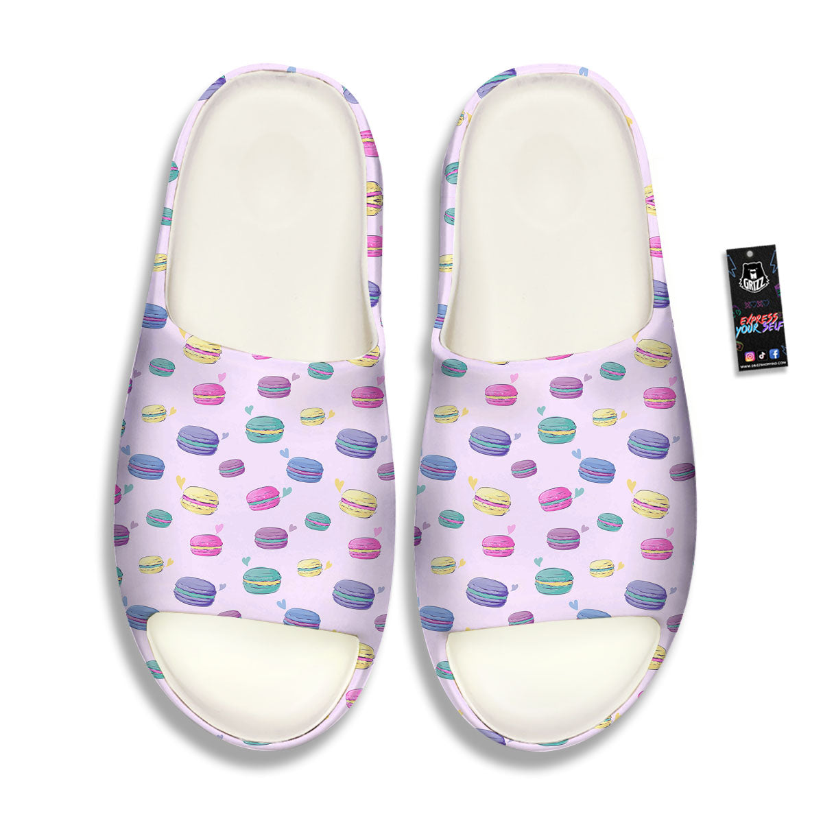 Macaron Print Pattern Sandals-grizzshop