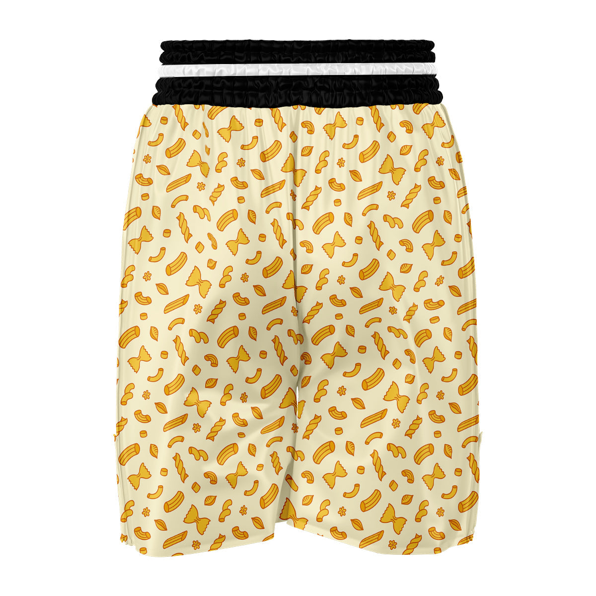 Macaroni Beige Print Pattern Boxing Shorts-grizzshop