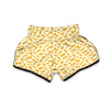 Macaroni Beige Print Pattern Muay Thai Boxing Shorts-grizzshop