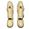 Macaroni Beige Print Pattern Muay Thai Shin Guards-grizzshop