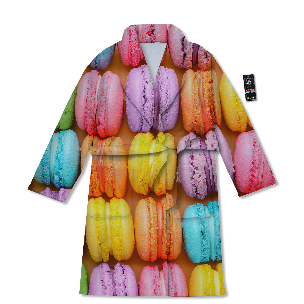 Macarons Colorful Print Bathrobe-grizzshop