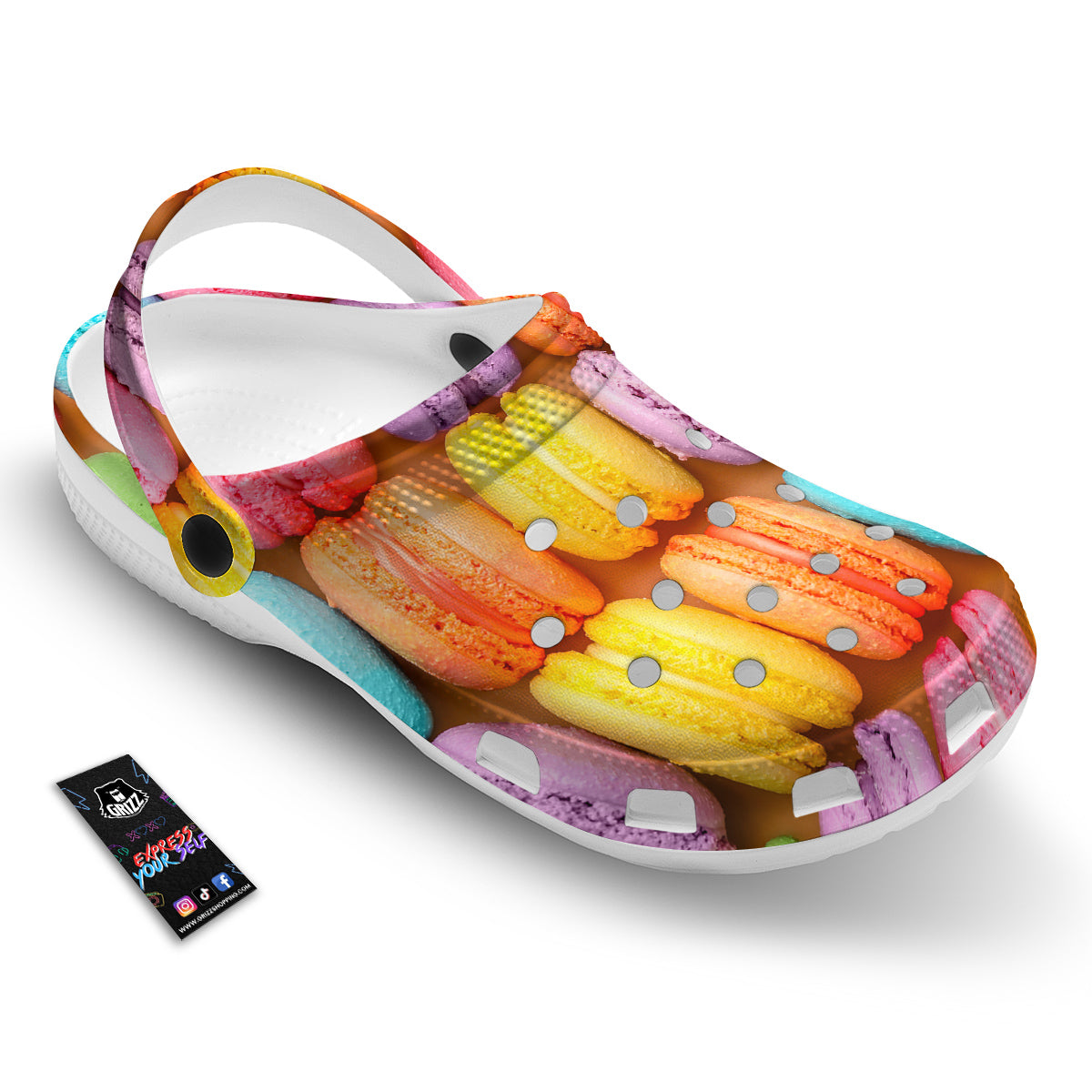 Macarons Colorful Print Clog-grizzshop
