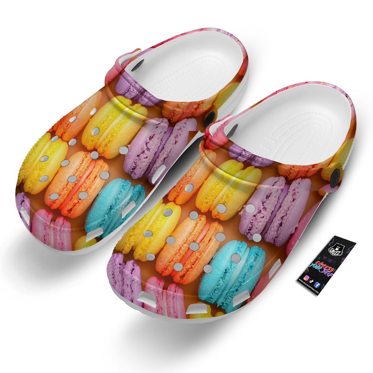 Macarons Colorful Print Clog-grizzshop