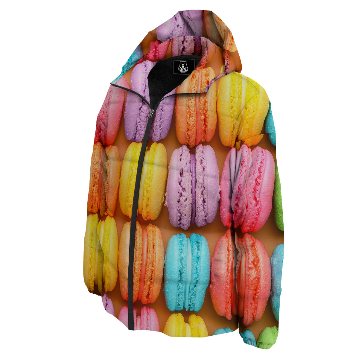 Macarons Colorful Print Down Jacket-grizzshop