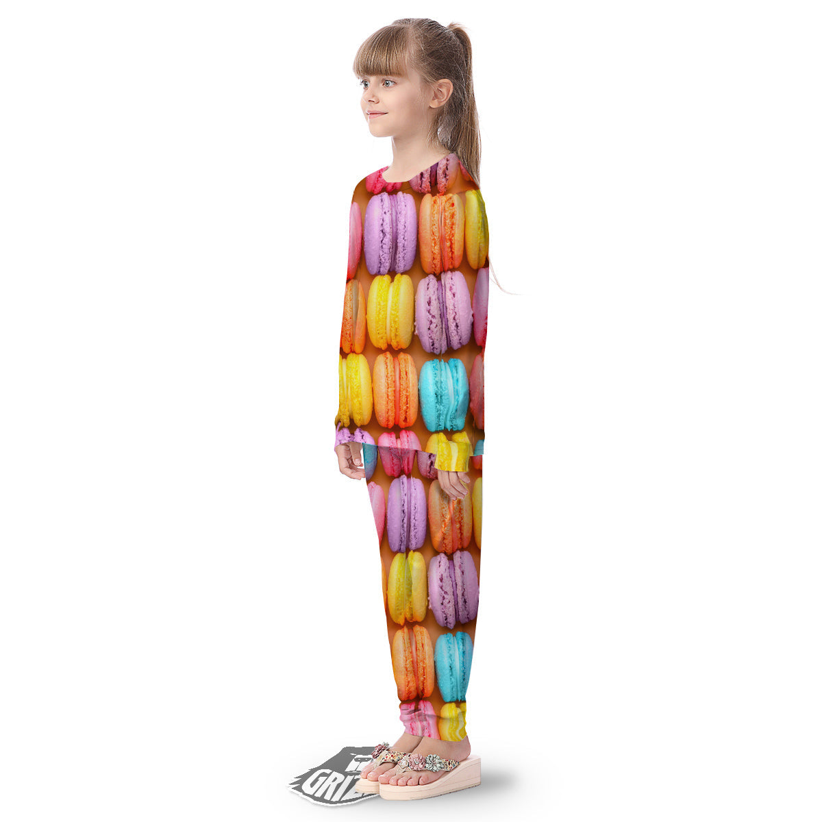 Macarons Colorful Print Kid's Pajamas-grizzshop
