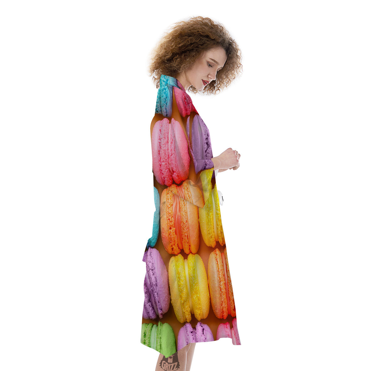Macarons Colorful Print Kimono-grizzshop
