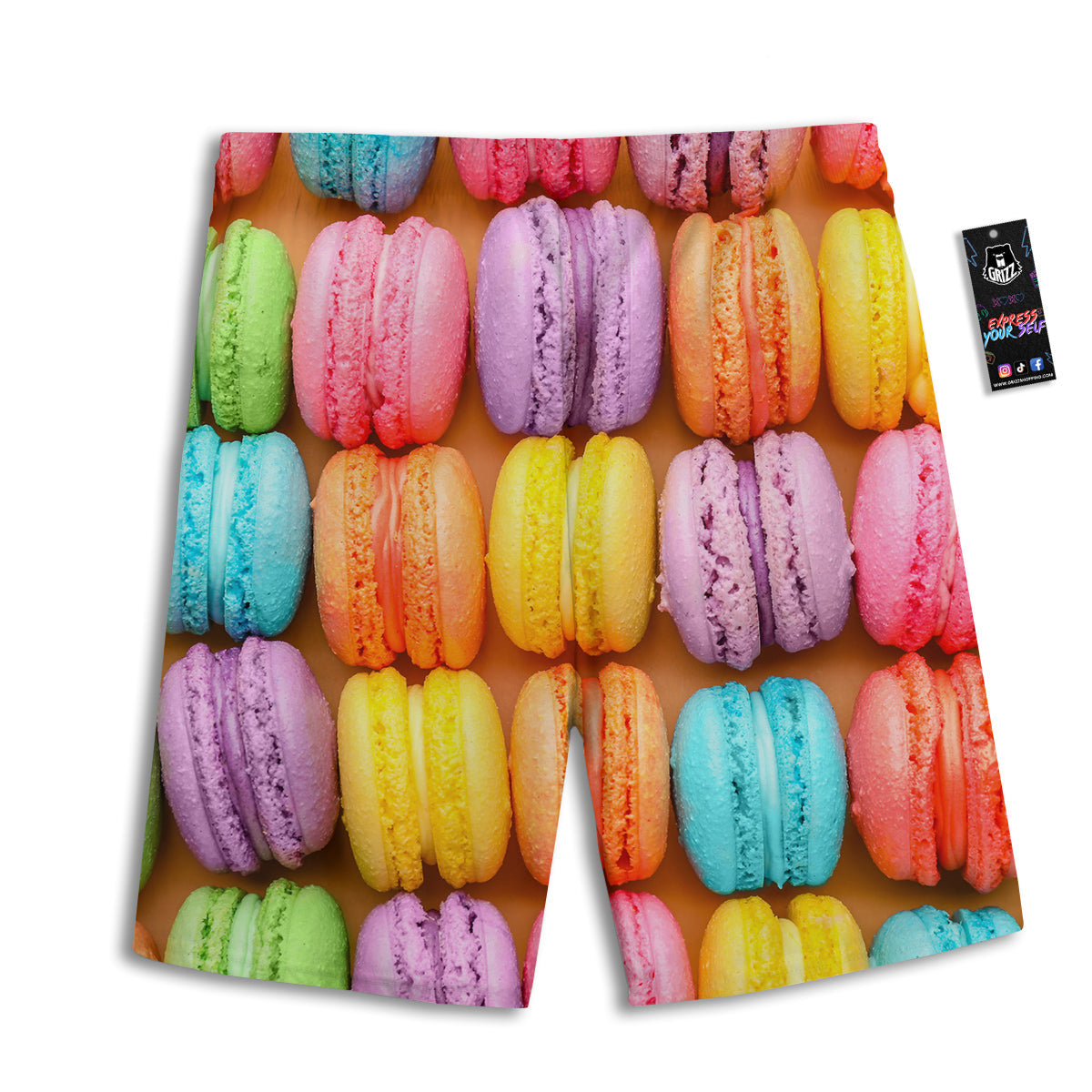 Macarons Colorful Print Men's Athletic Shorts