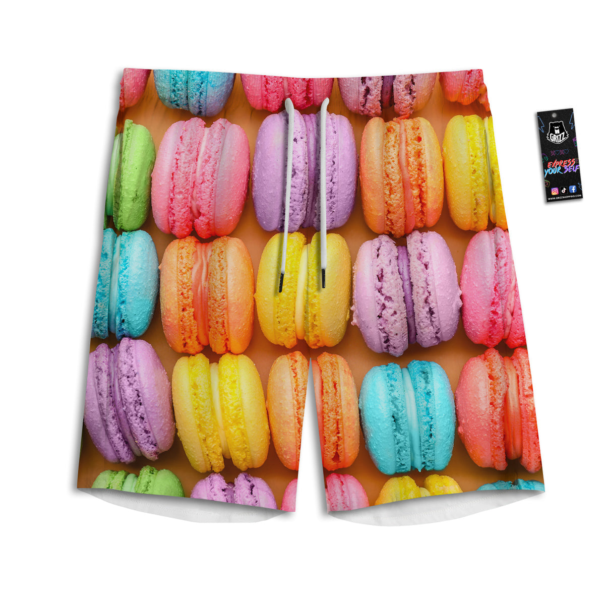 Macarons Colorful Print Men's Athletic Shorts