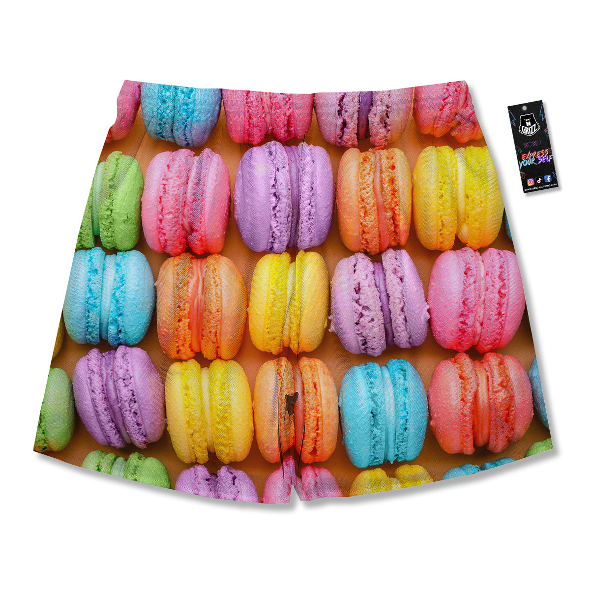 Macarons Colorful Print Men's Running Shorts-grizzshop