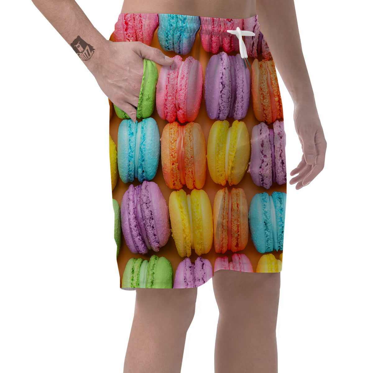 Macarons Colorful Print Men's Shorts-grizzshop
