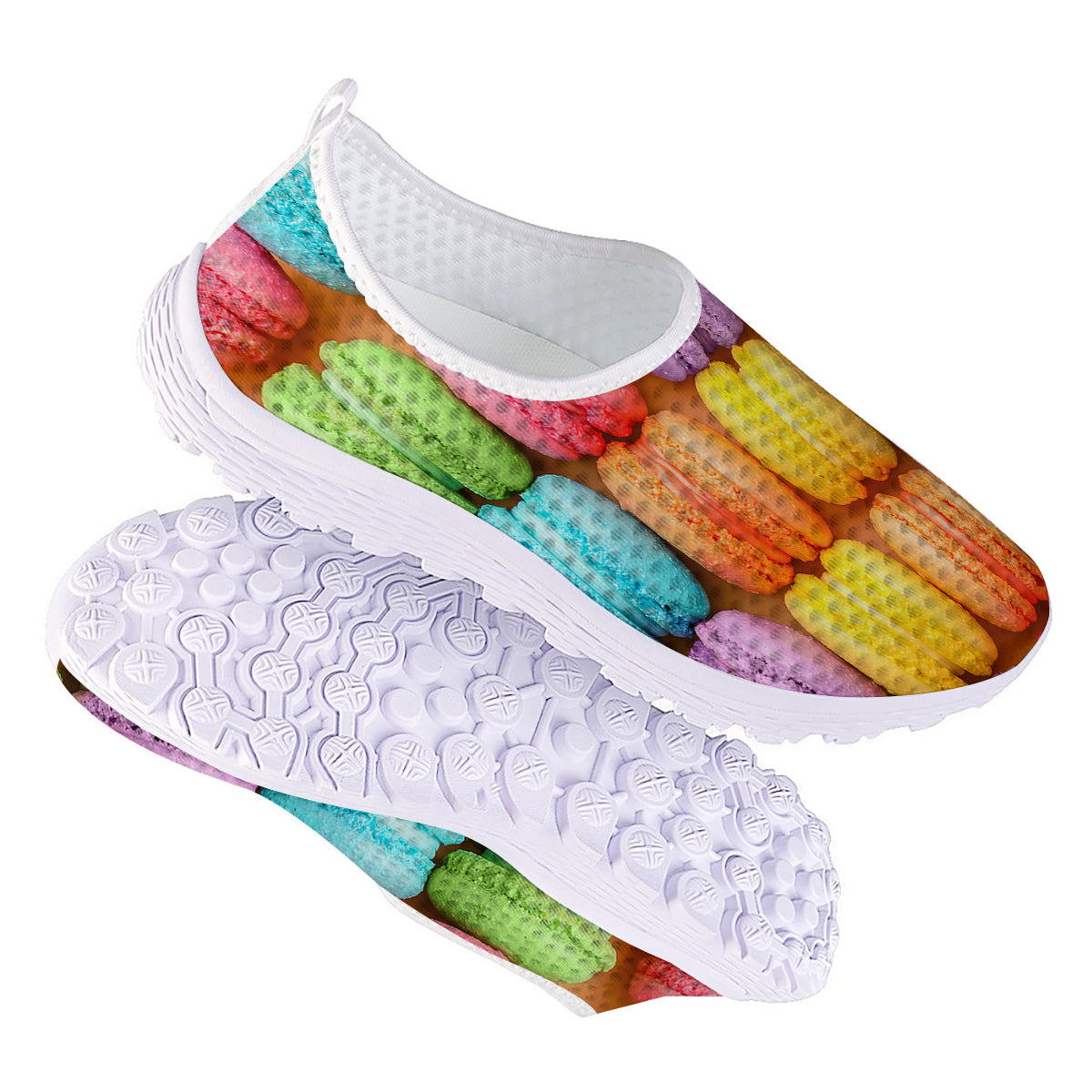 Macarons Colorful Print Nurse Shoes-grizzshop