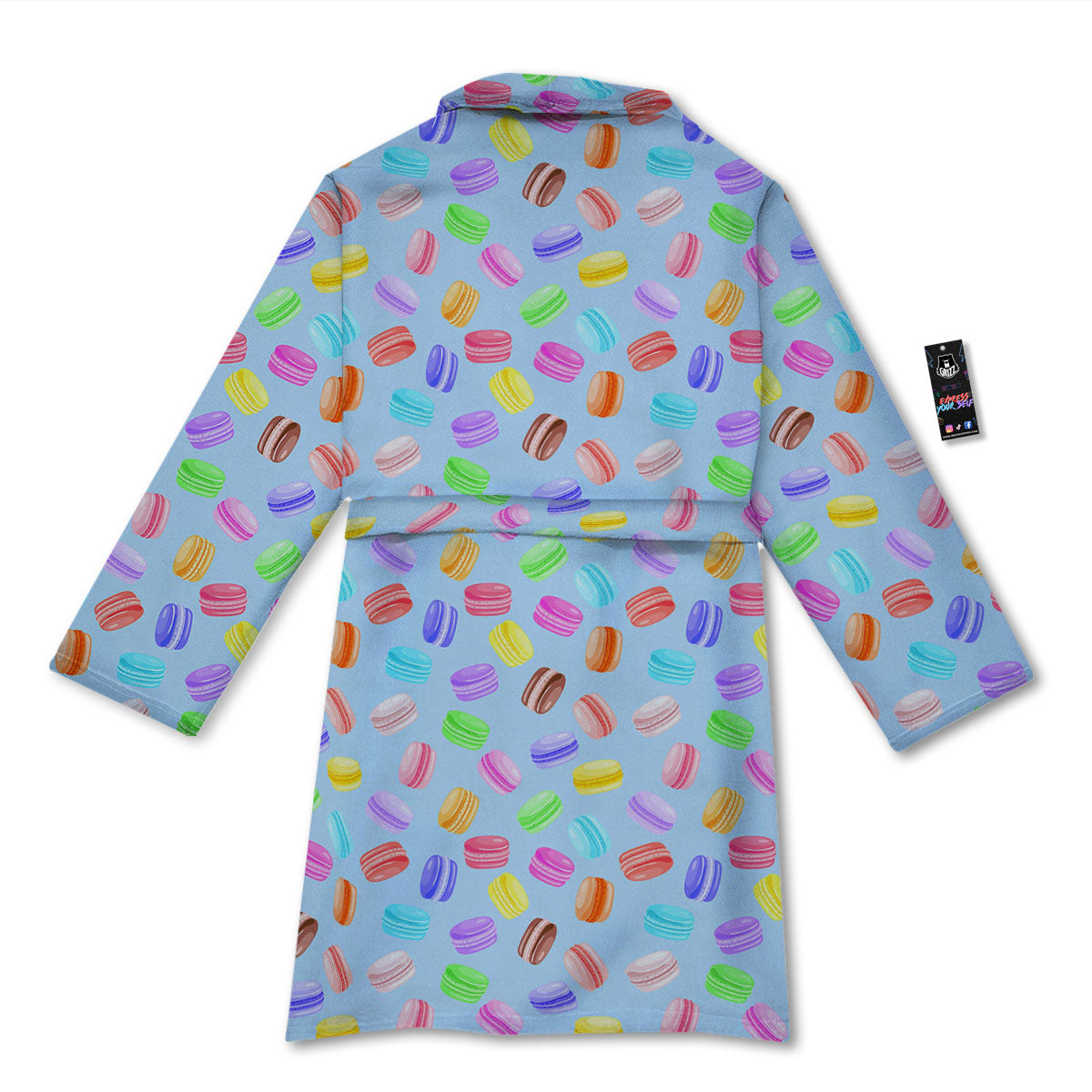 Macarons Colorful Print Pattern Bathrobe-grizzshop