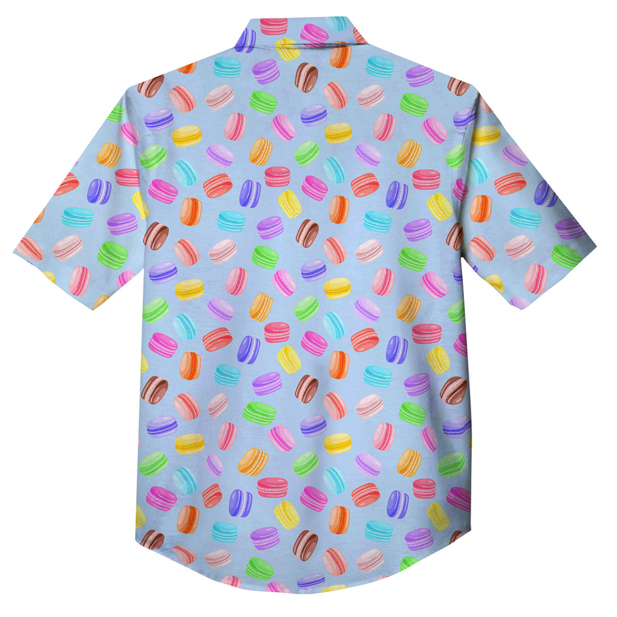 Macarons Colorful Print Pattern Button Up Shirt-grizzshop