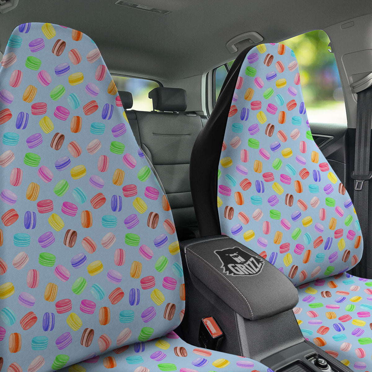 Macarons Colorful Print Pattern Car Seat Covers-grizzshop