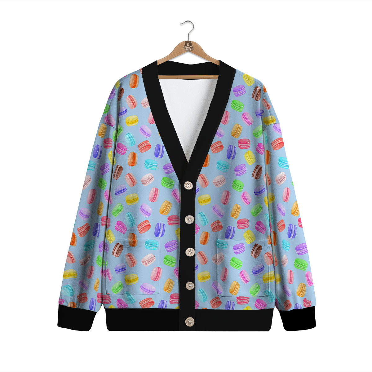 Macarons Colorful Print Pattern Cardigan-grizzshop