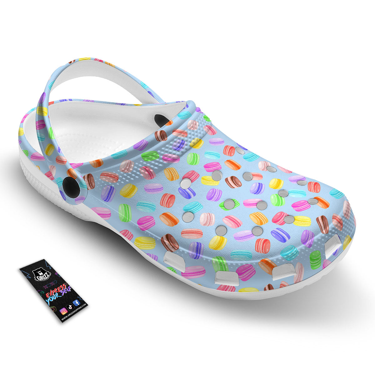 Macarons Colorful Print Pattern Clog-grizzshop