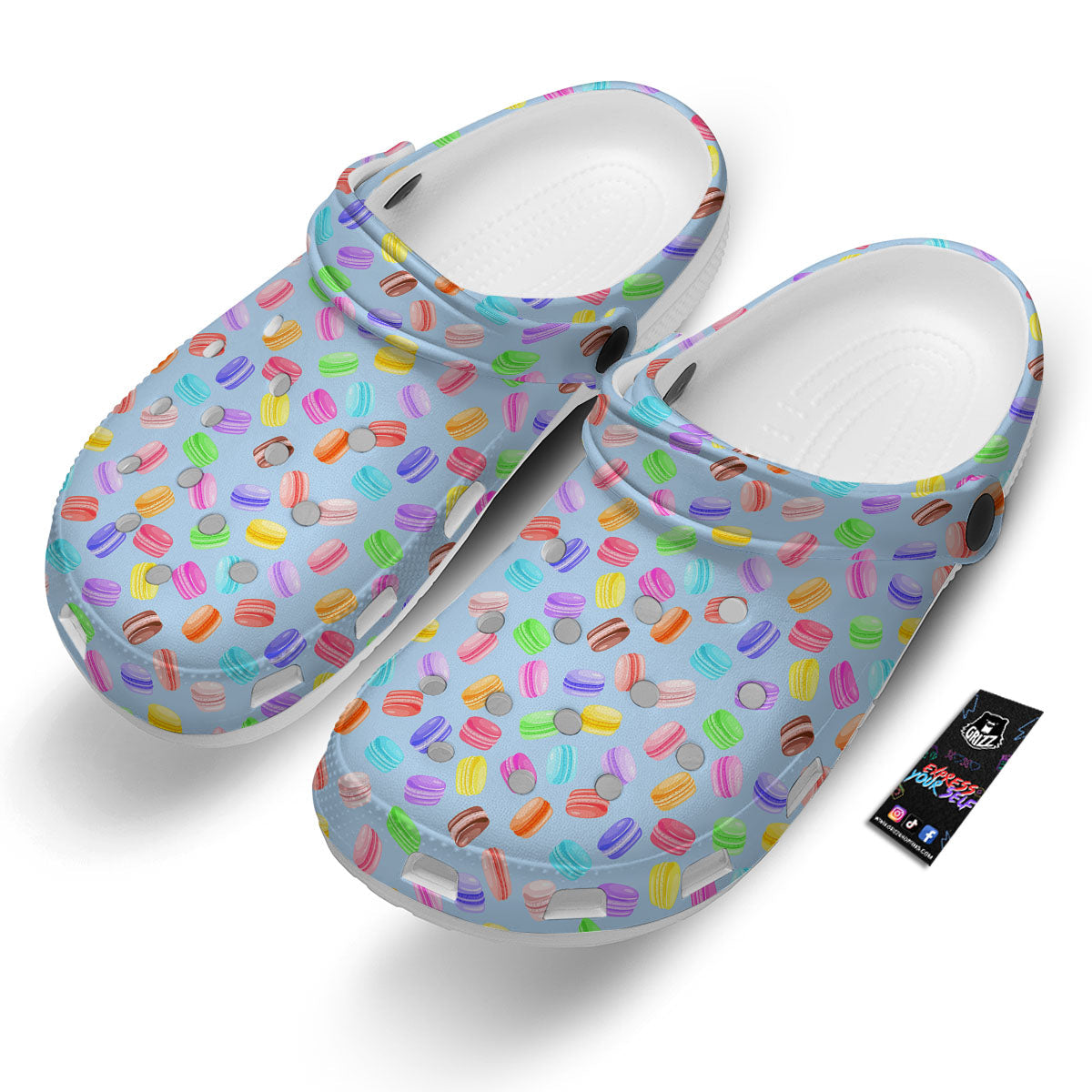 Macarons Colorful Print Pattern Clog-grizzshop