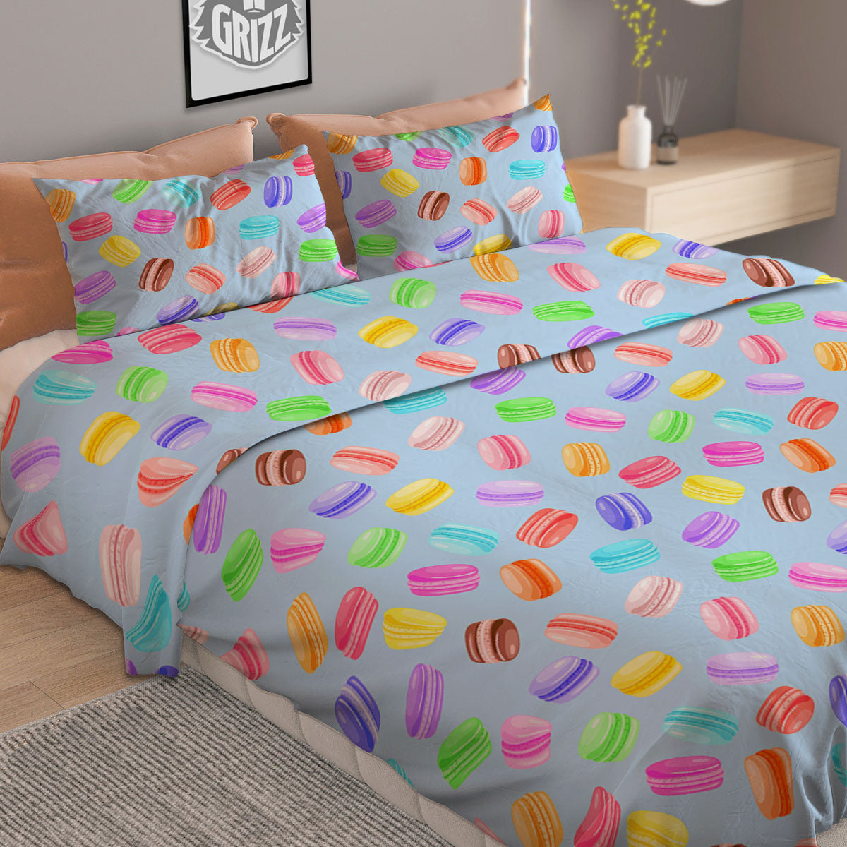 Knot Symbol Gold Celtic Print Duvet Cover Bedding Set