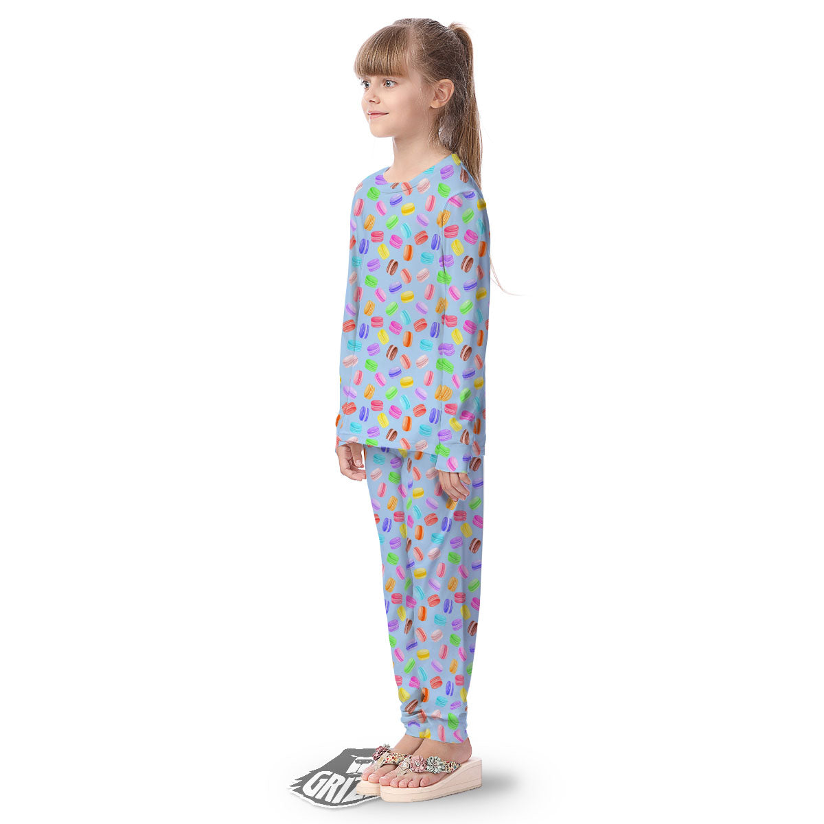 Macarons Colorful Print Pattern Kid's Pajamas-grizzshop