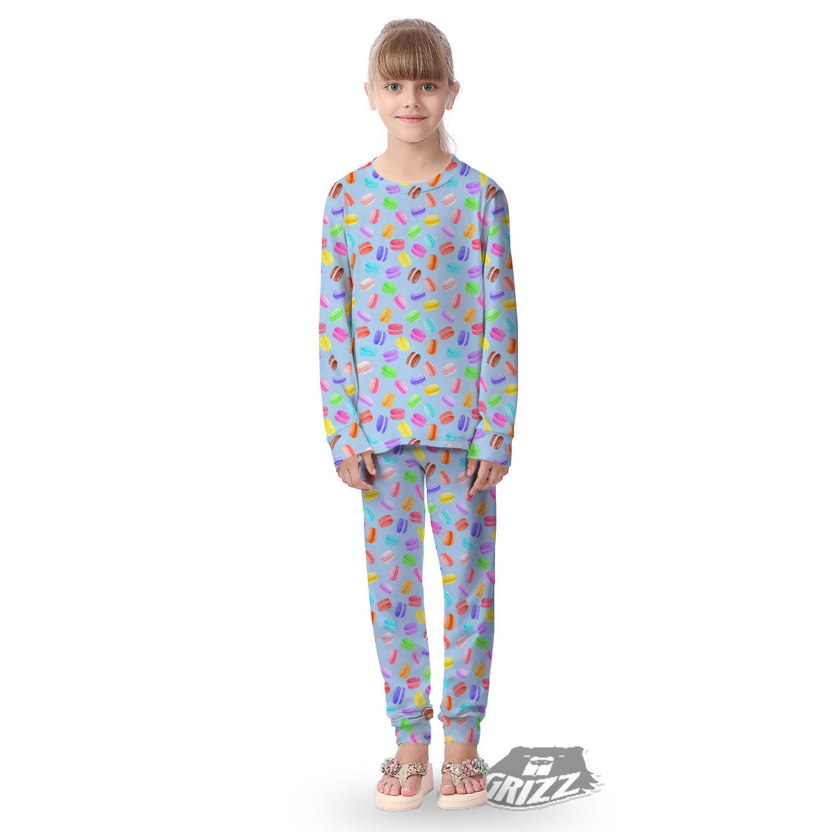 Macarons Colorful Print Pattern Kid's Pajamas-grizzshop