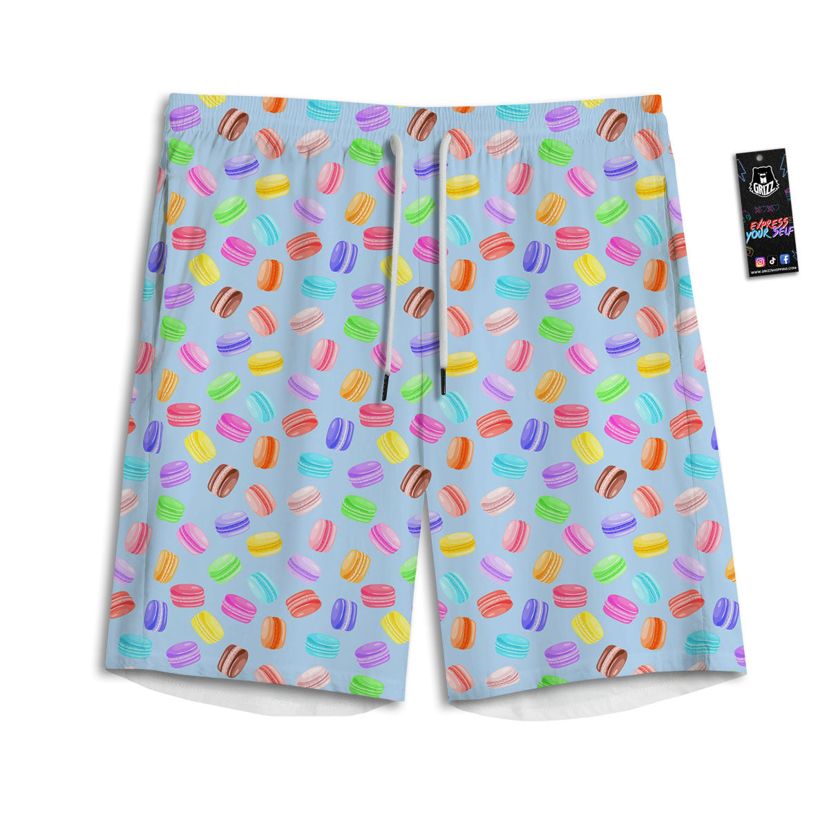 Macarons Colorful Print Pattern Men's Athletic Shorts