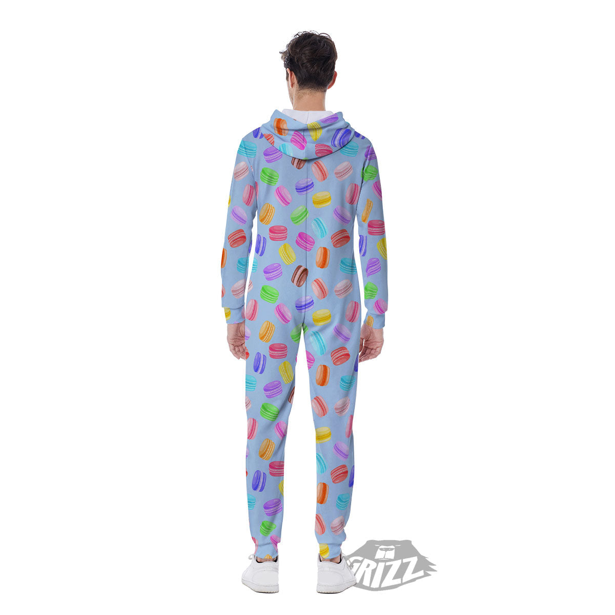 Macarons Colorful Print Pattern Men's Jumpsuit-grizzshop