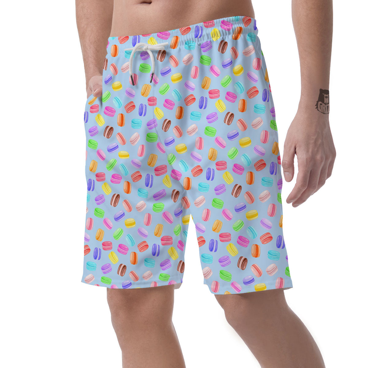 Macarons Colorful Print Pattern Men's Shorts-grizzshop