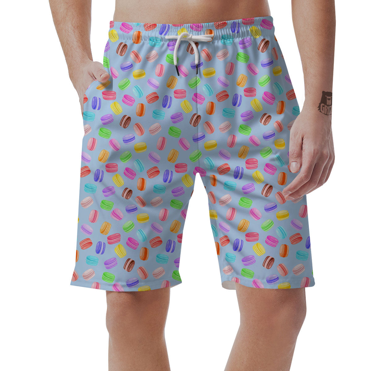 Macarons Colorful Print Pattern Men's Shorts-grizzshop