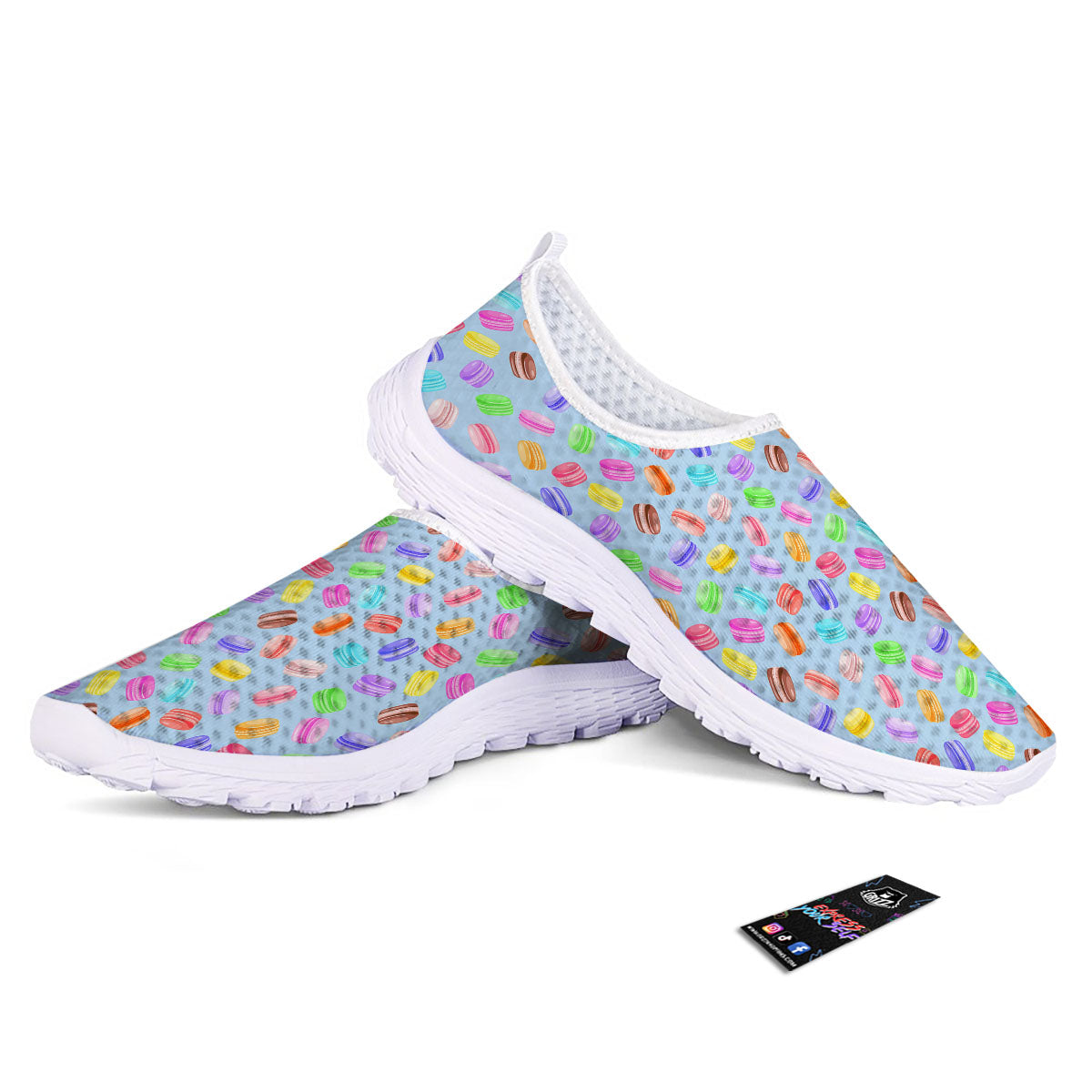 Macarons Colorful Print Pattern Nurse Shoes-grizzshop