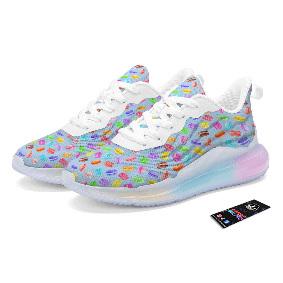 Macarons Colorful Print Pattern Running Sneakers-grizzshop
