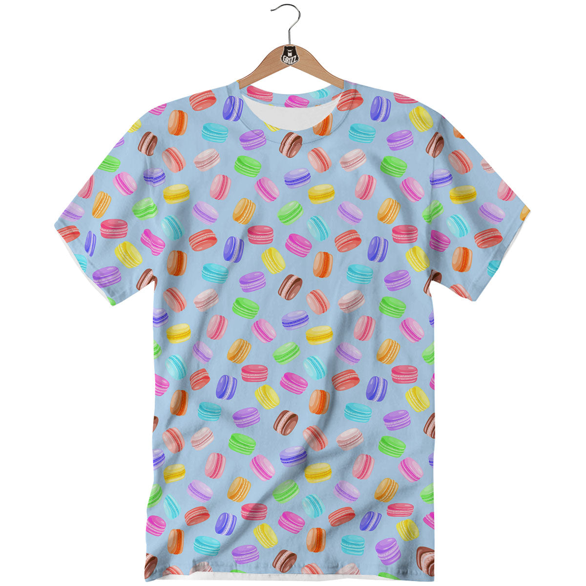 Macarons Colorful Print Pattern T-Shirt-grizzshop