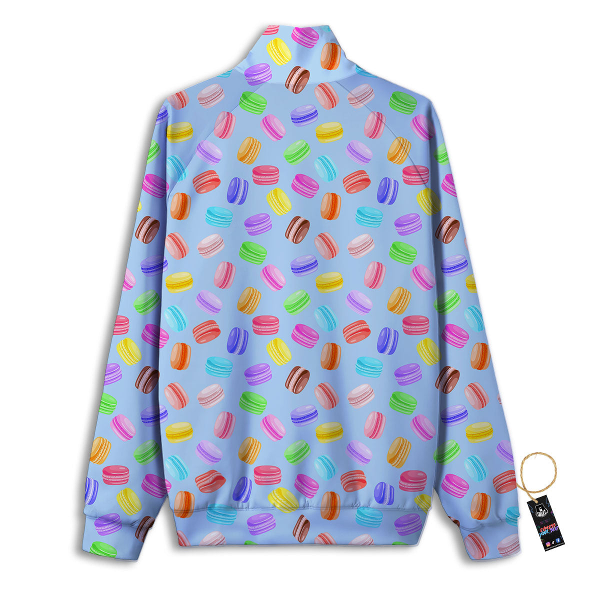 Macarons Colorful Print Pattern Track Jacket-grizzshop