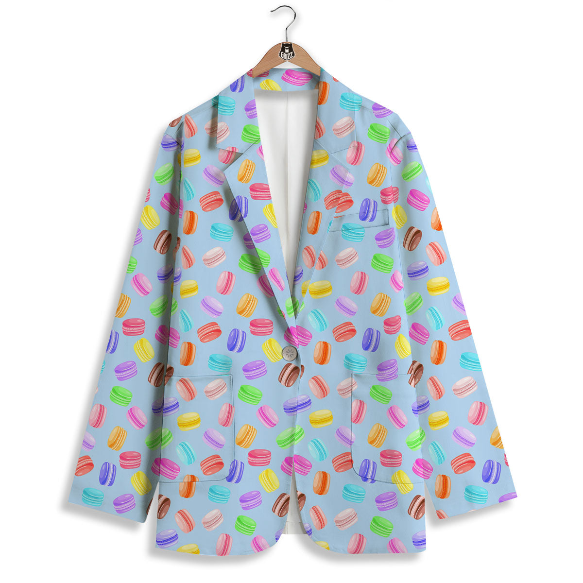 Macarons Colorful Print Pattern Women's Blazer-grizzshop