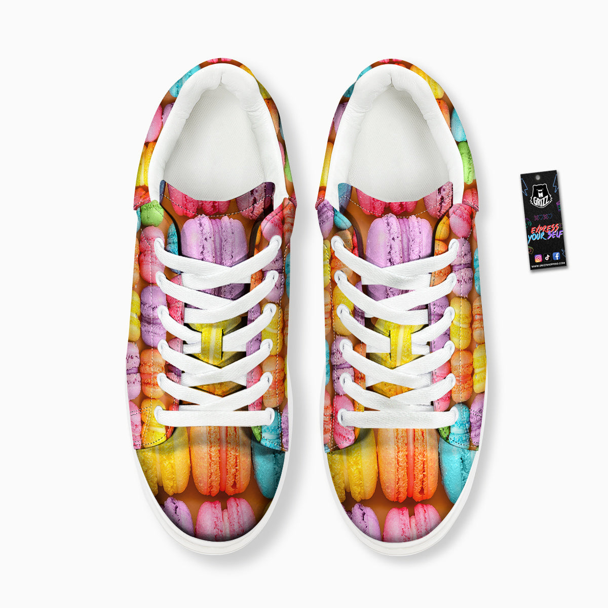 Macarons Colorful Print Platform Shoes-grizzshop