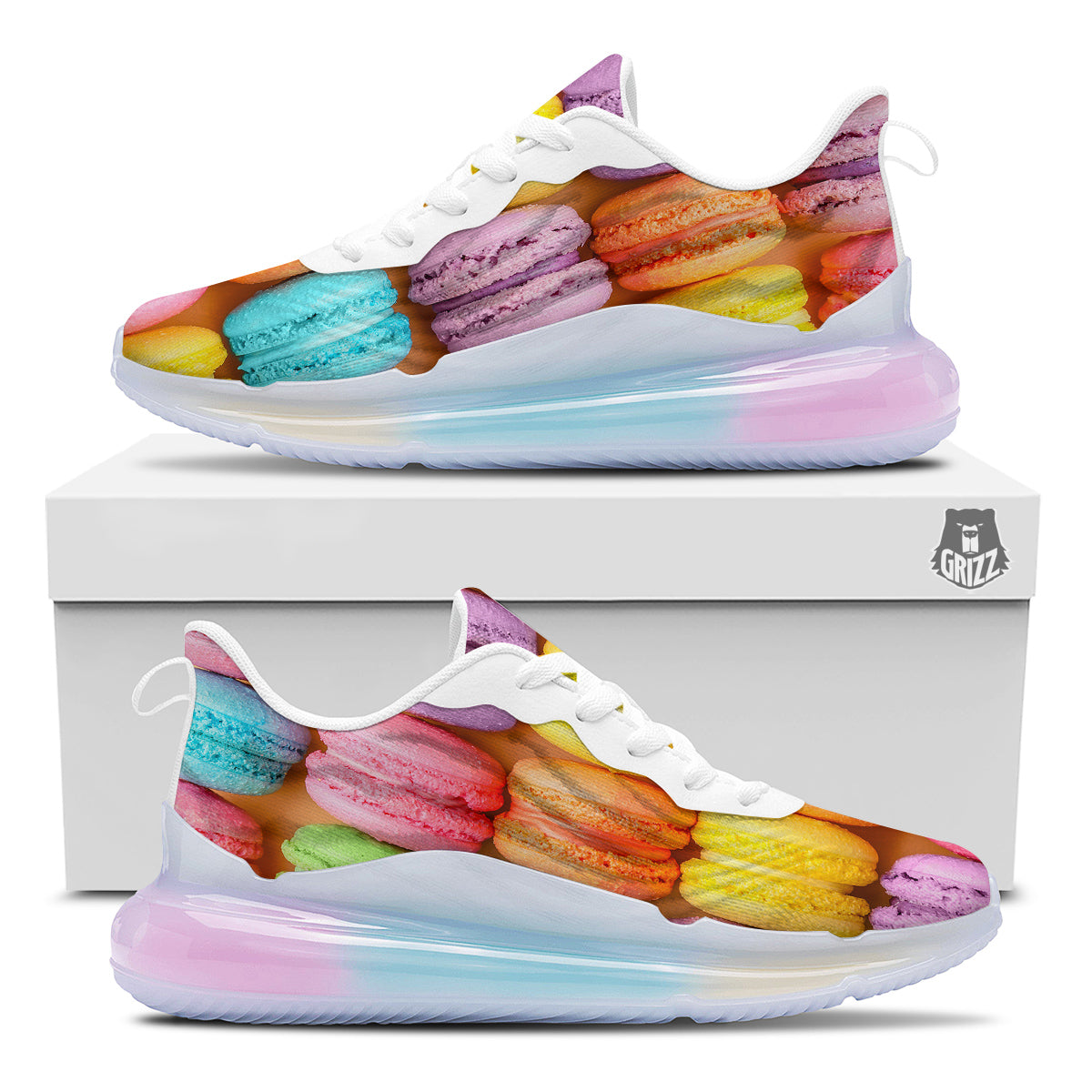 Macarons Colorful Print Running Sneakers-grizzshop