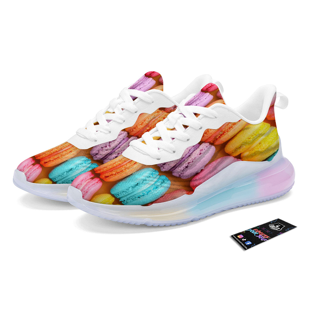 Macarons Colorful Print Running Sneakers-grizzshop