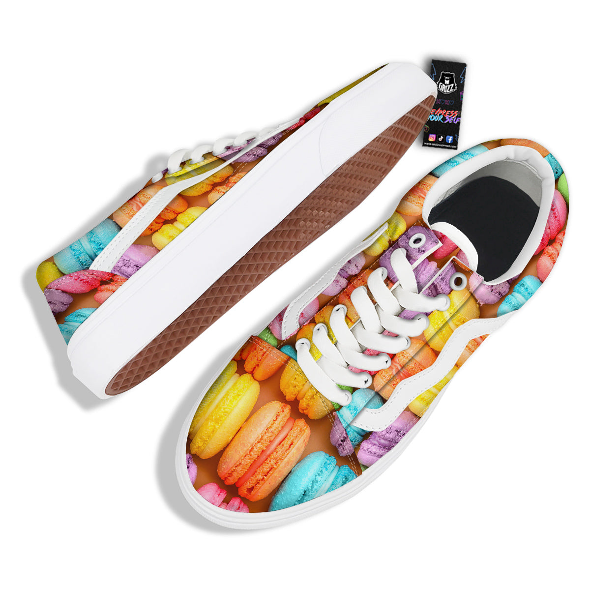 Macarons Colorful Print Skate Shoes-grizzshop