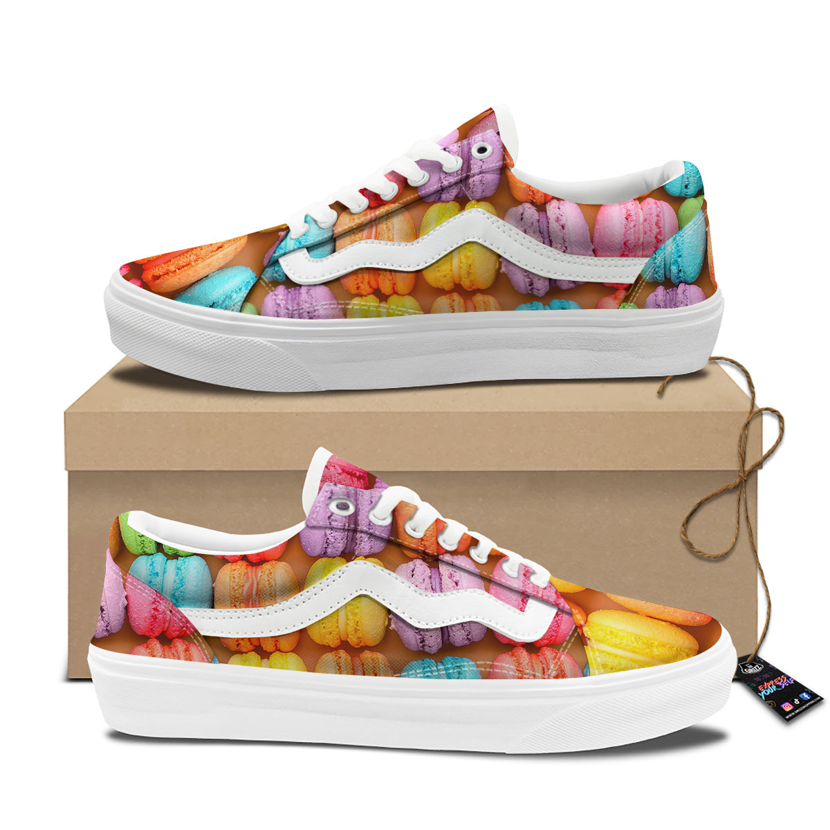 Macarons Colorful Print Skate Shoes-grizzshop