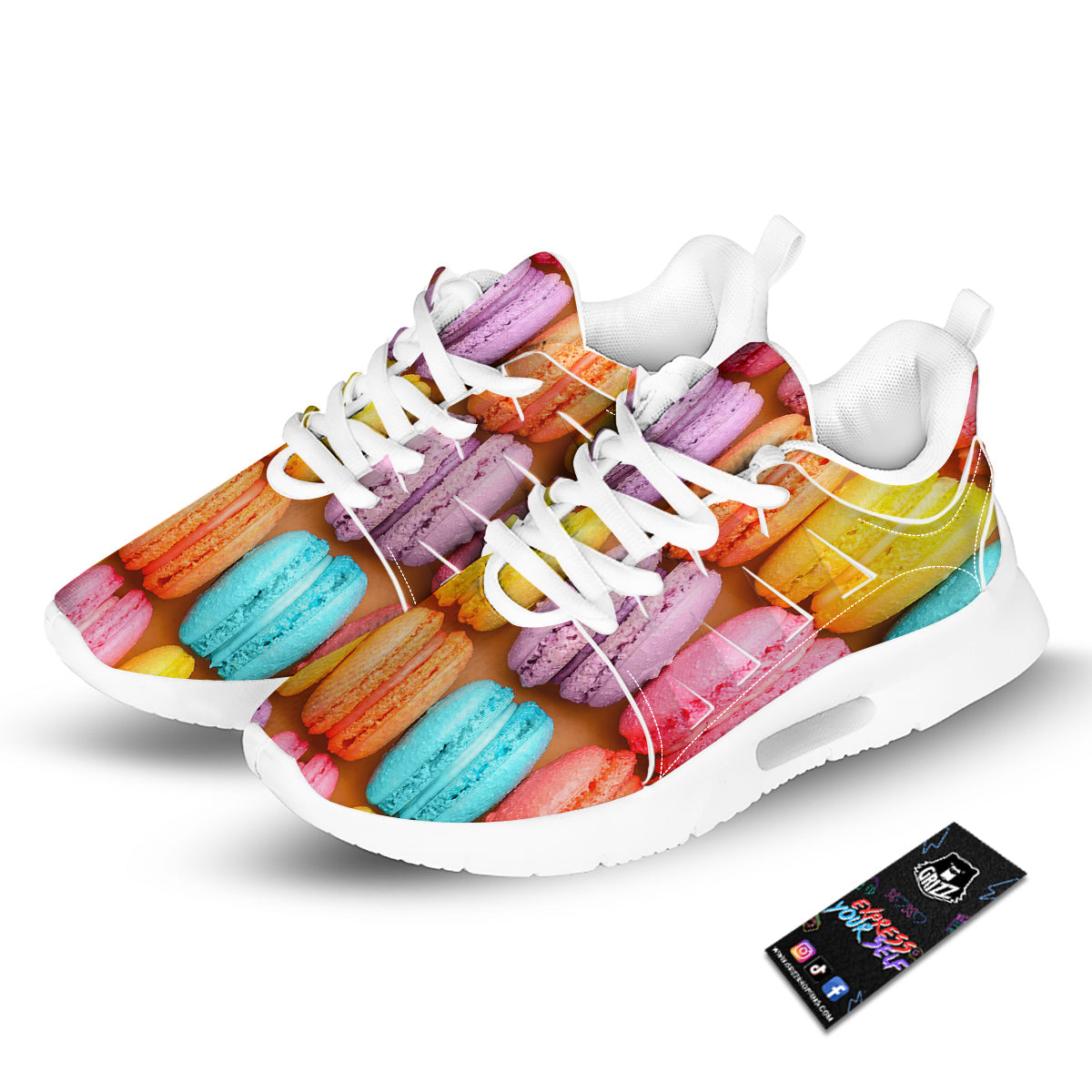 Macarons Colorful Print Tennis Shoes-grizzshop