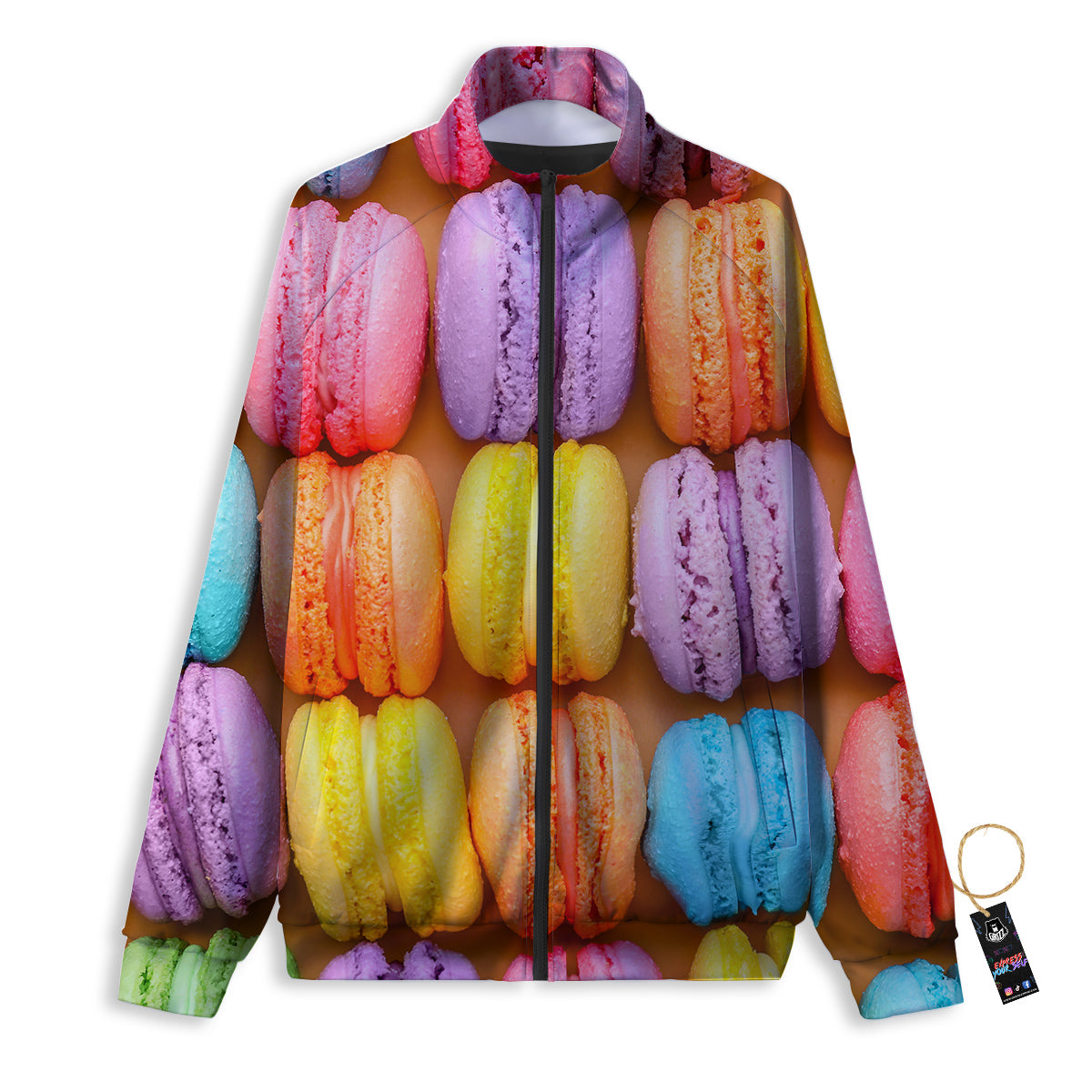 Macarons Colorful Print Track Jacket-grizzshop