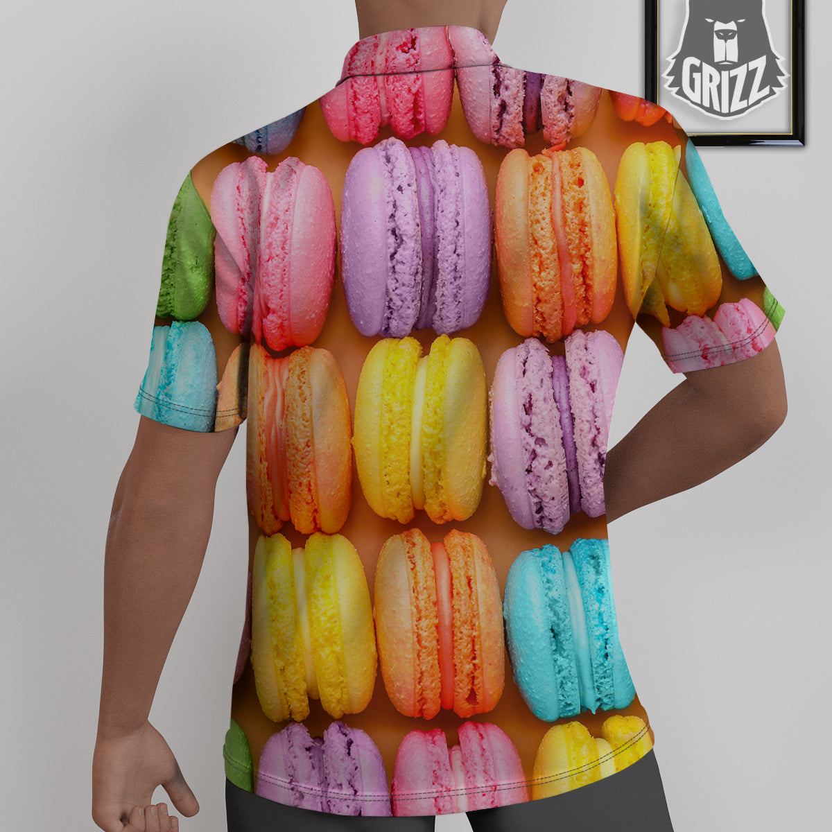 Macarons Colorful Print Untucked Shirts-grizzshop