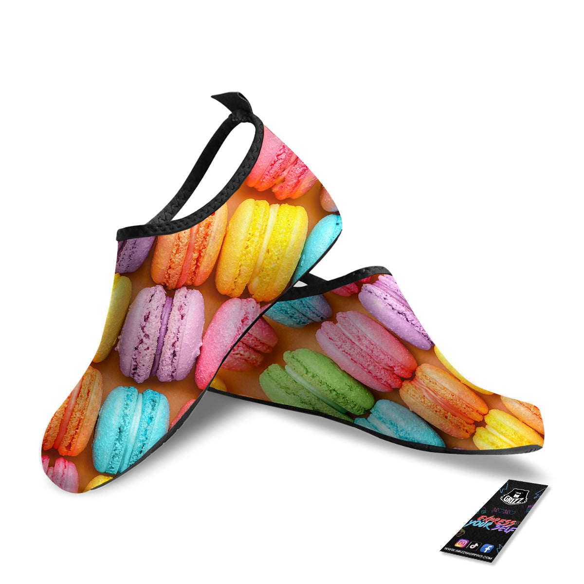 Macarons Colorful Print Water Shoes-grizzshop