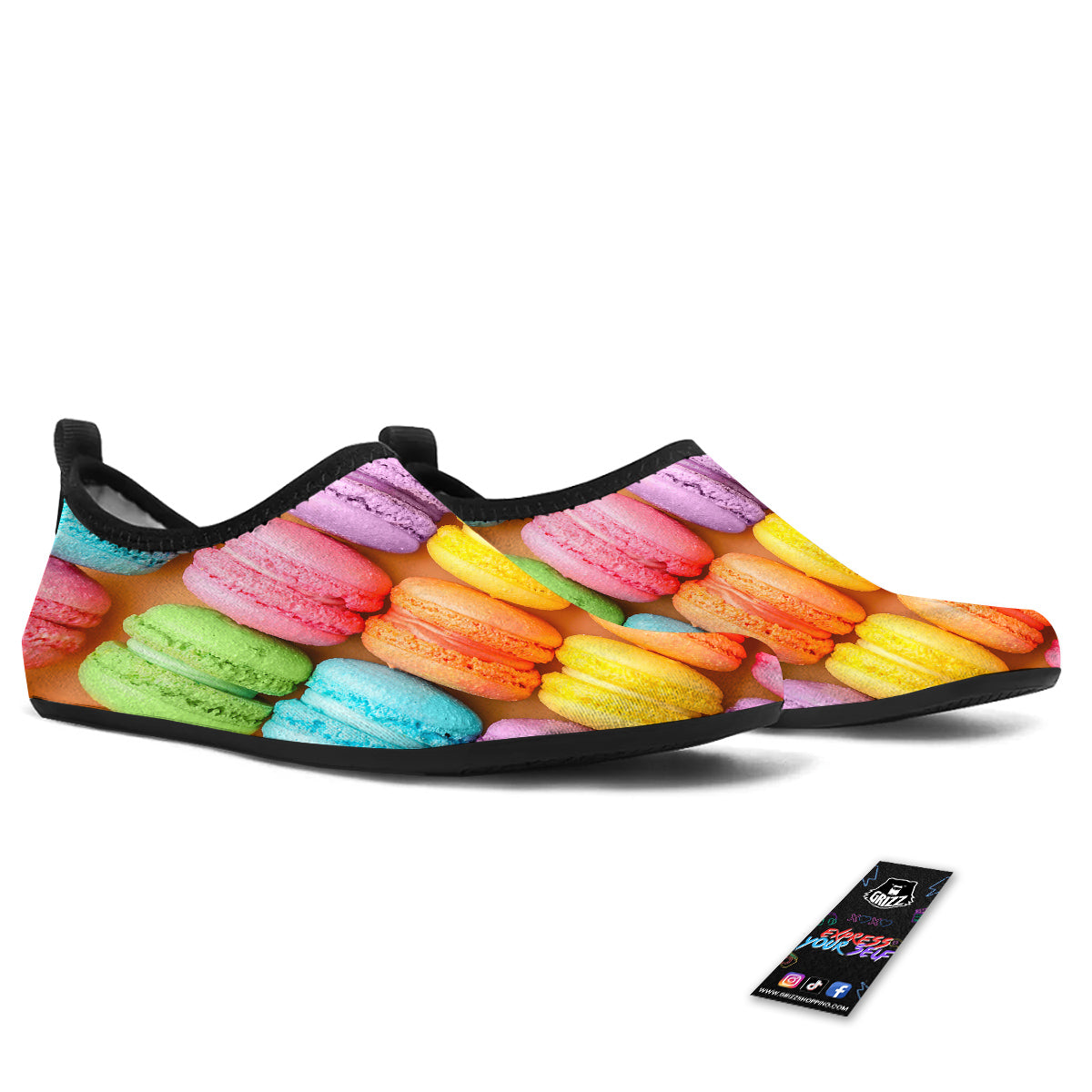 Macarons Colorful Print Water Shoes-grizzshop