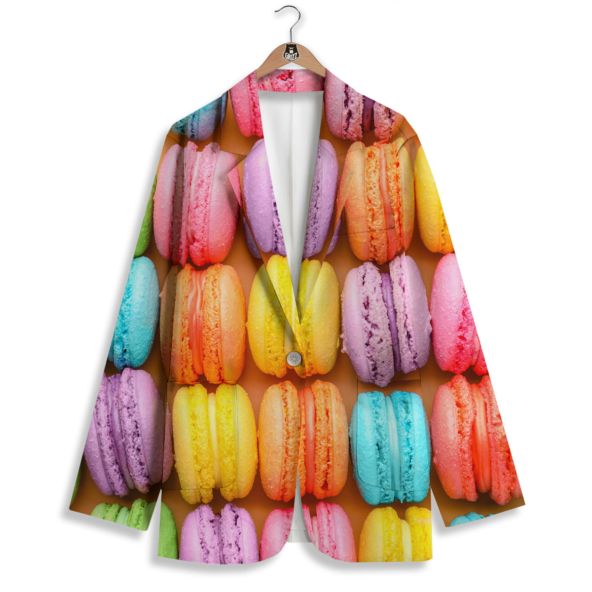 Macarons Colorful Print Women's Blazer-grizzshop