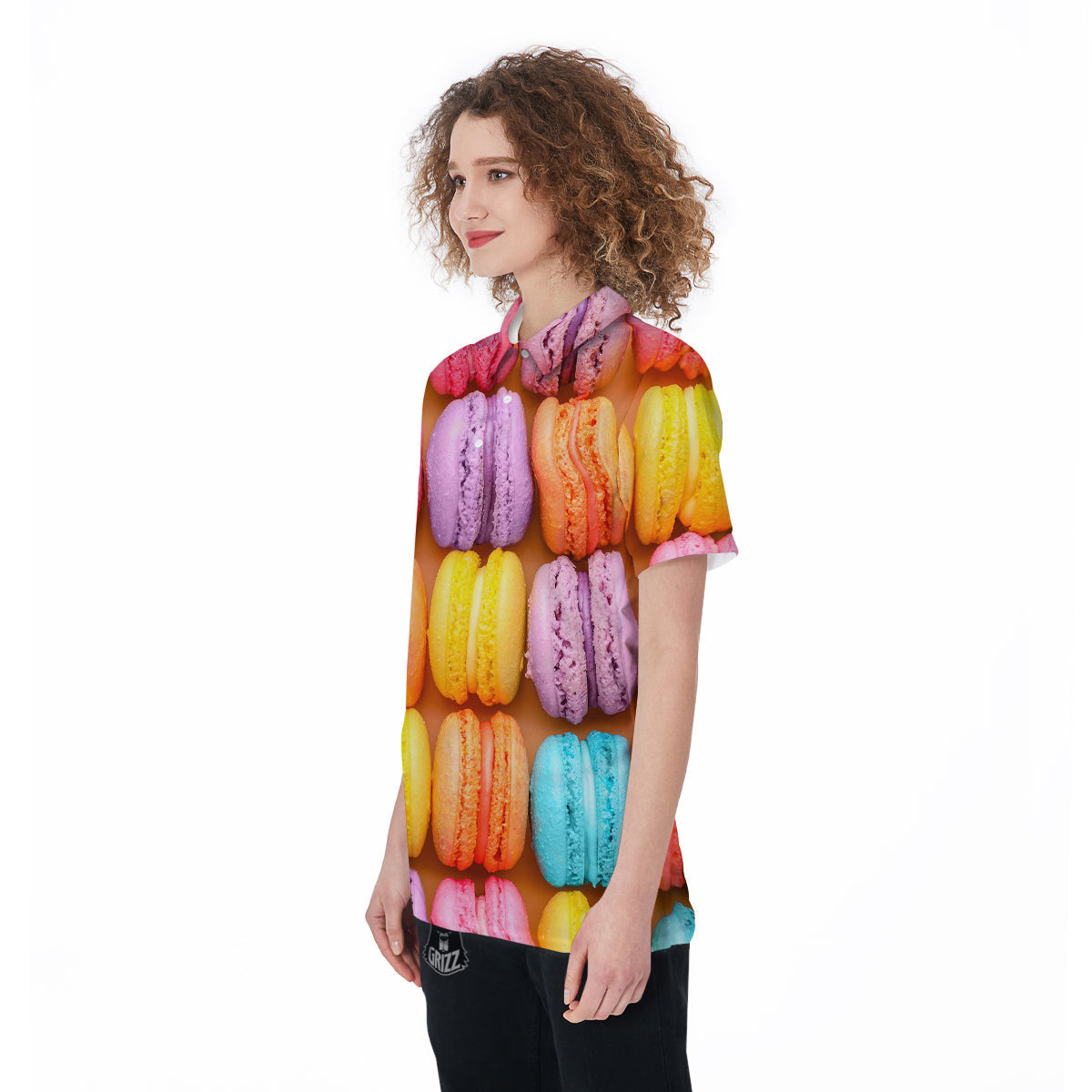 Macarons Colorful Print Women's Golf Shirts-grizzshop