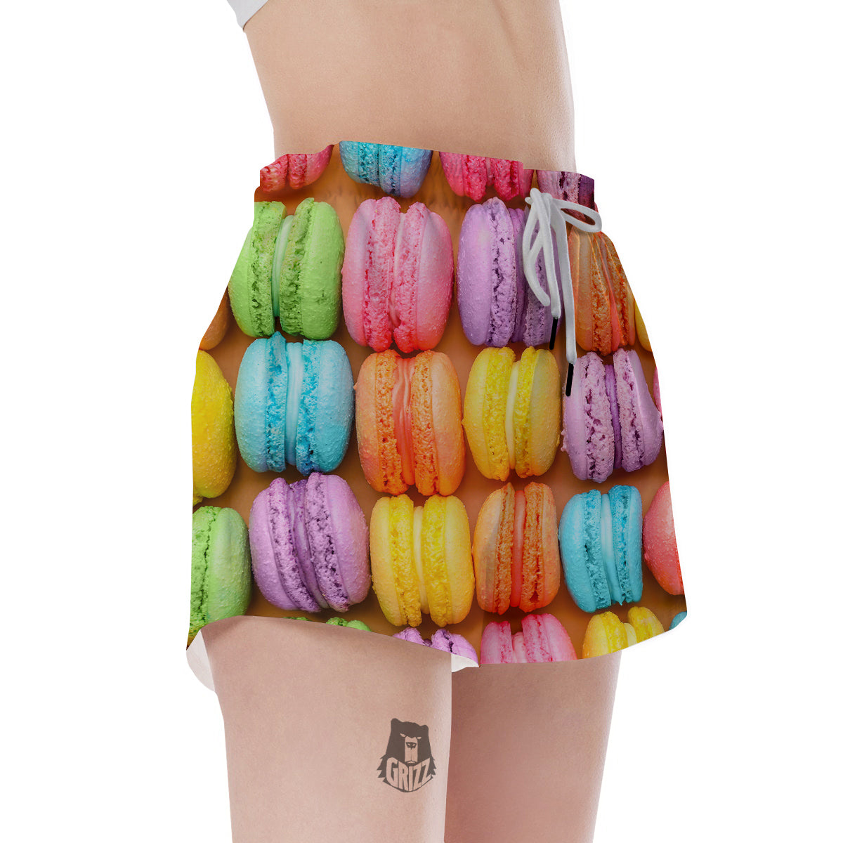 Macarons Colorful Print Women's Shorts-grizzshop