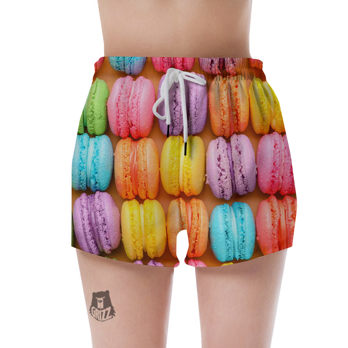 Macarons Colorful Print Women's Shorts-grizzshop