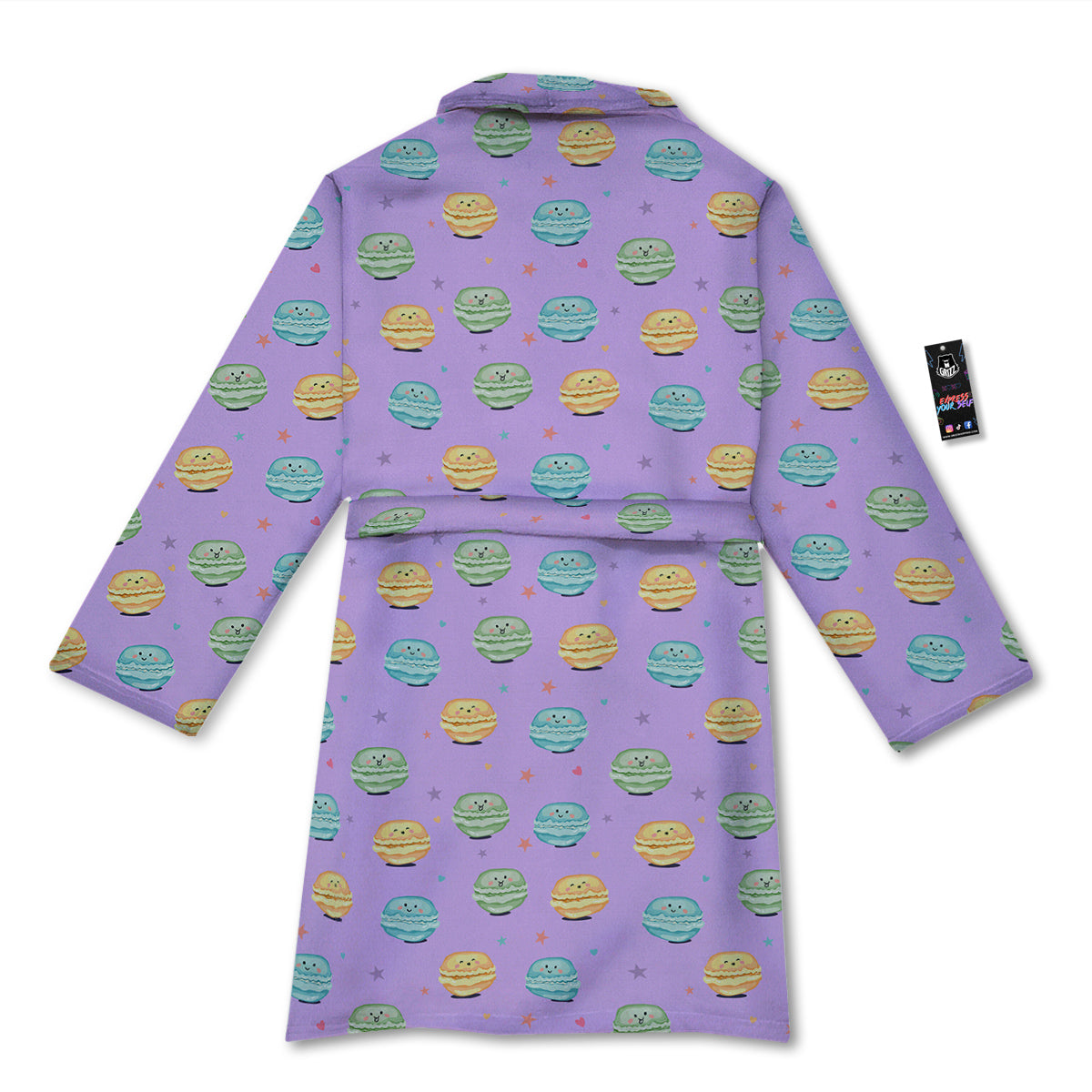 Macarons Cute Print Pattern Bathrobe-grizzshop